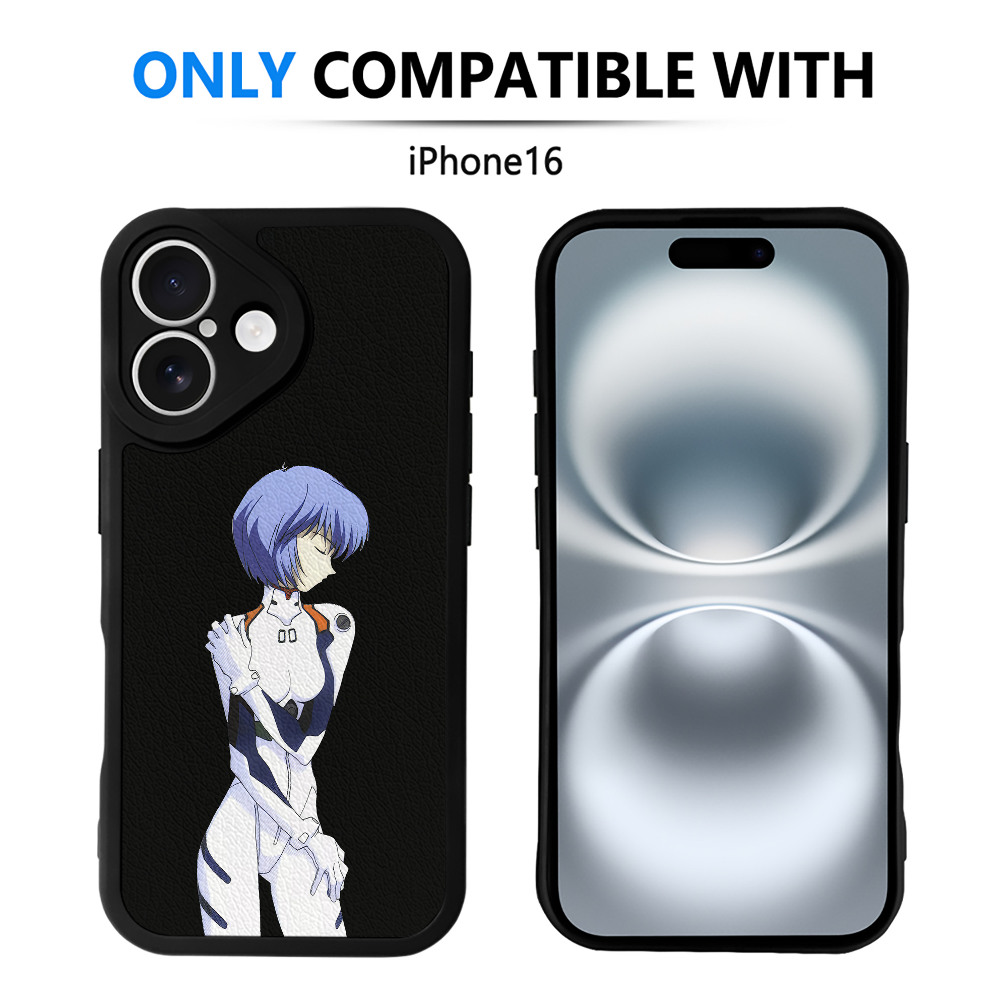 （画像用） EVA 新世紀エヴァンゲリオン 【iPhone 16シリーズ対応】シリコンスマホケース（レザー調） 材質：シリコン